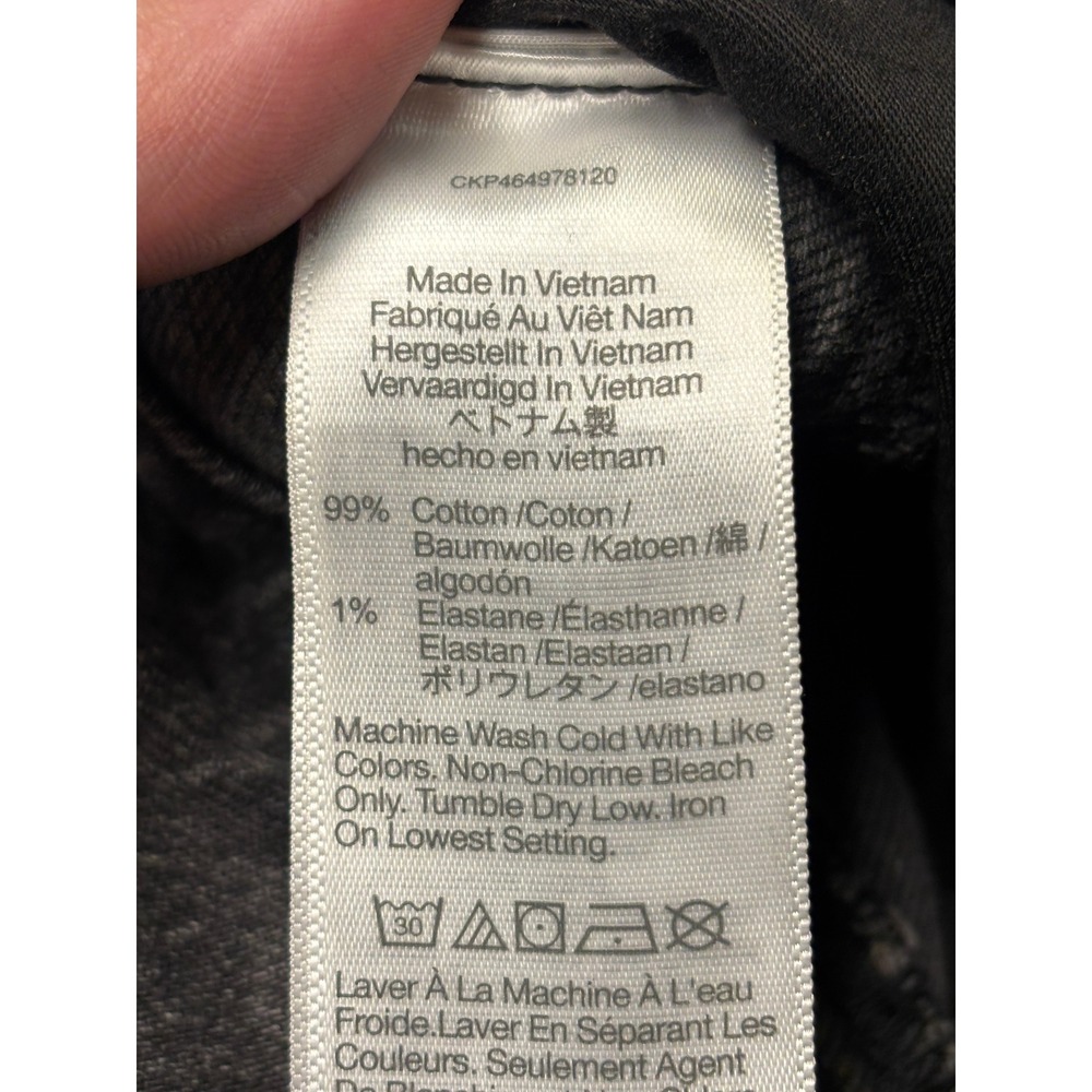 Madewell The Perfect Vintage Straight Jean Faded Black Seam Denim Womens 24X29 - Picture 7 of 14